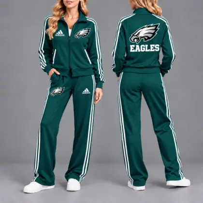 Philadelphia Eagles | Premium NFL Game Day Tracksuit Set – Full Zip Jacket And Relaxed Fit Pants NY
