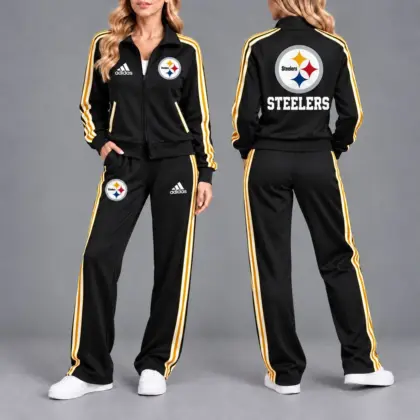 Pittsburgh Steelers | Premium NFL Game Day Tracksuit Set – Full Zip Jacket And Relaxed Fit Pants NY