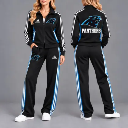 Carolina Panthers | Premium NFL Game Day Tracksuit Set – Full Zip Jacket And Relaxed Fit Pants NY