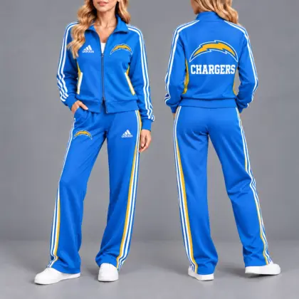 Los Angeles Chargers | Premium NFL Game Day Tracksuit Set – Full Zip Jacket And Relaxed Fit Pants NY