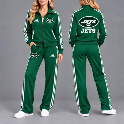 New York Jets | Premium NFL Game Day Tracksuit Set – Full Zip Jacket And Relaxed Fit Pants NY