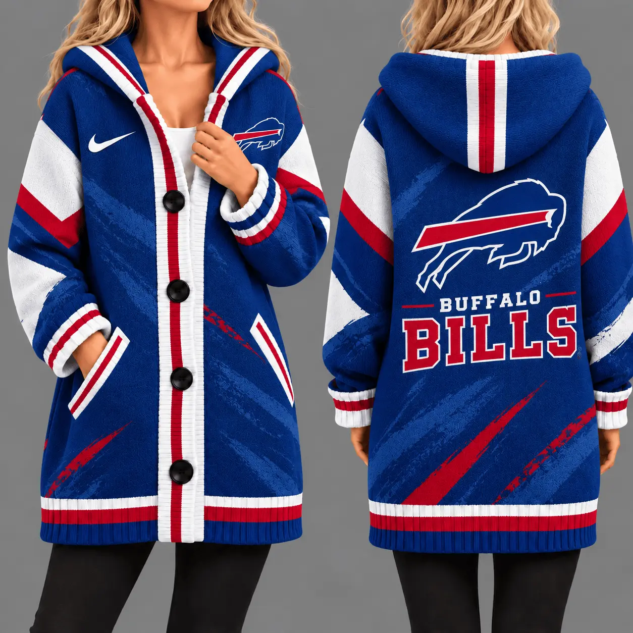 Buffalo Bills | Premium NFL Team Pride Oversized Cardigan NY