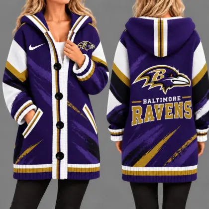Baltimore Ravens | Premium NFL Team Pride Oversized Cardigan NY