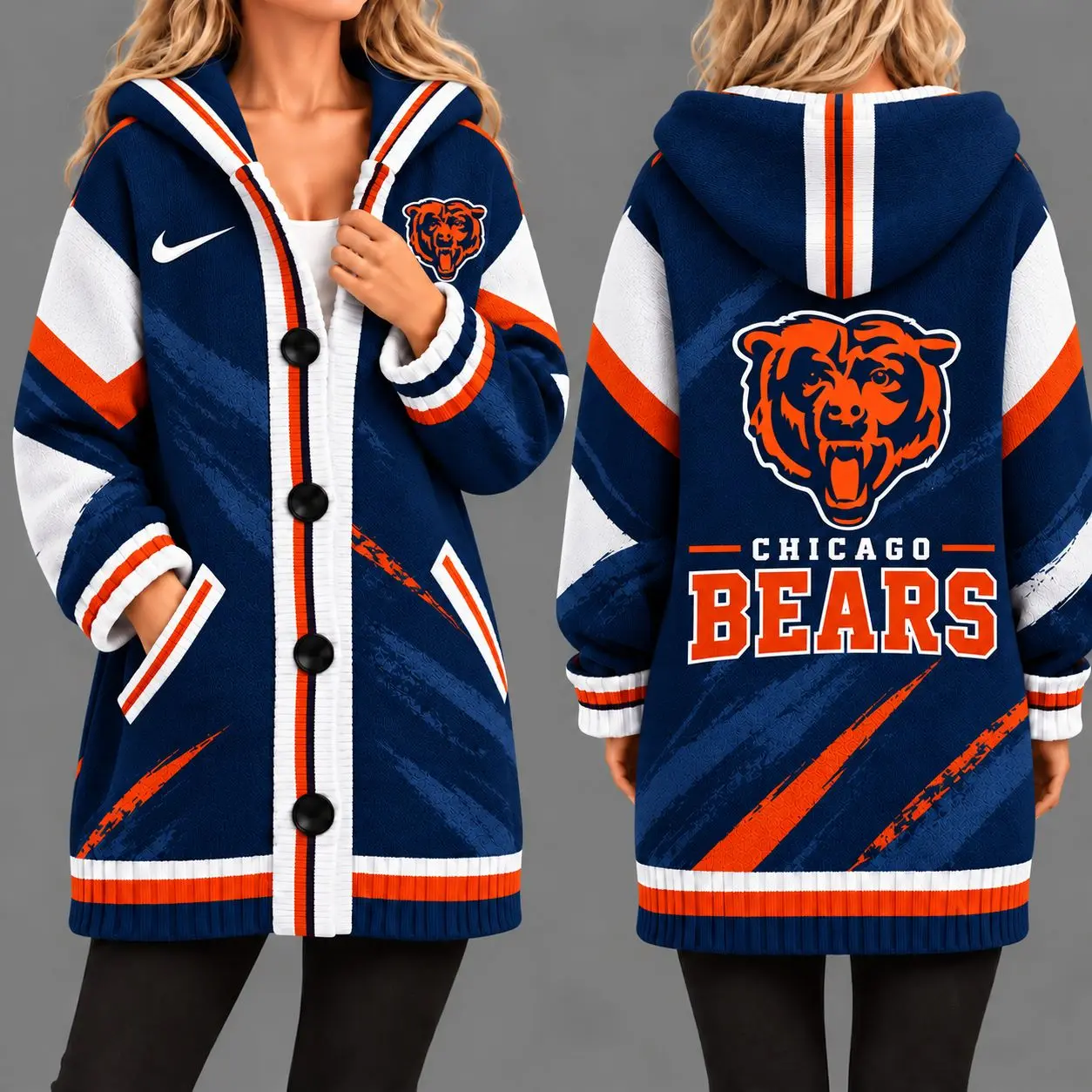 Chicago Bears | Premium NFL Team Pride Oversized Cardigan NY