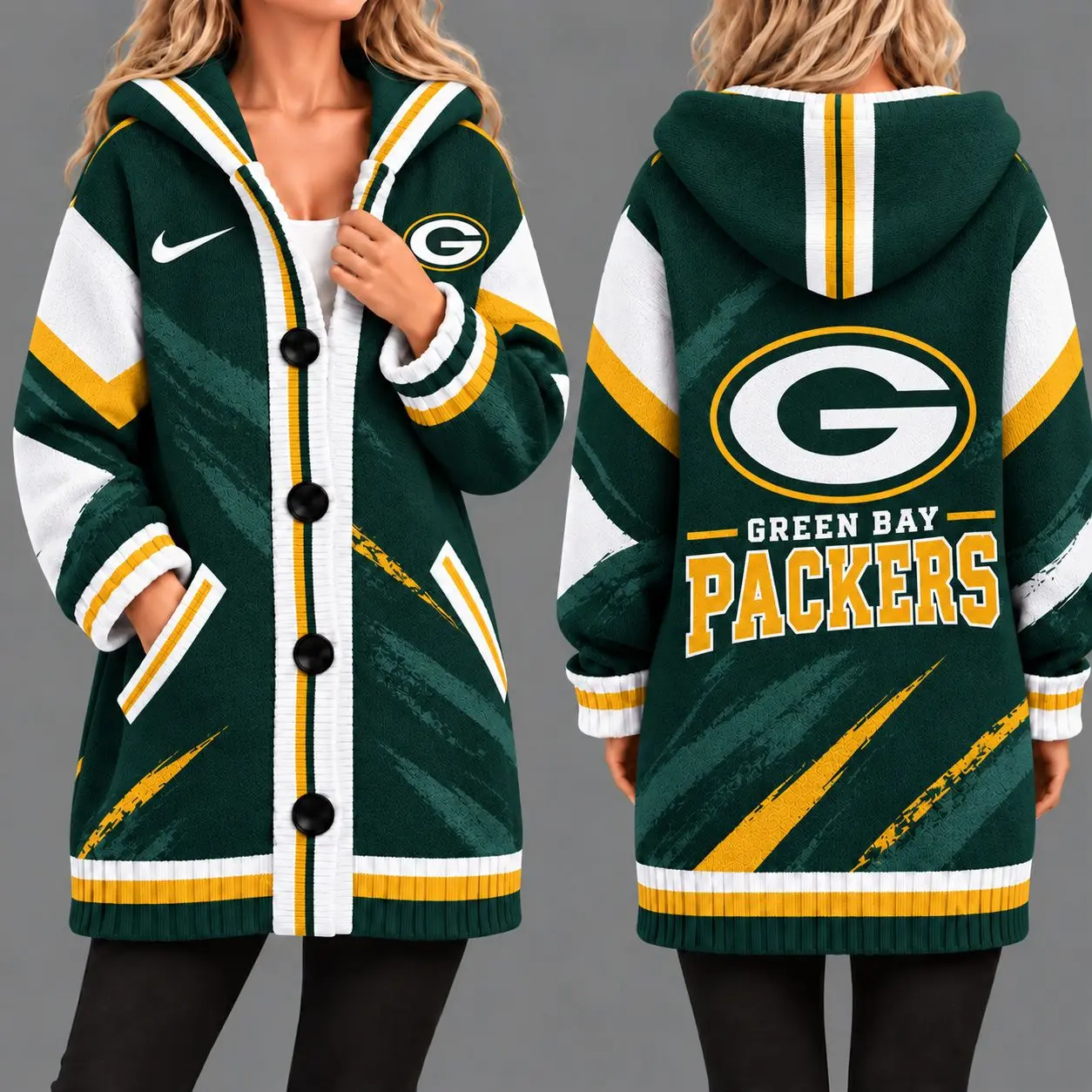 Green Bay Packers | Premium NFL Team Pride Oversized Cardigan NY