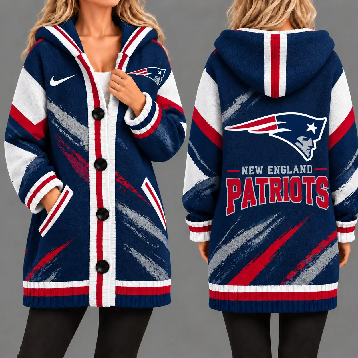 New England Patriots | Premium NFL Team Pride Oversized Cardigan NY