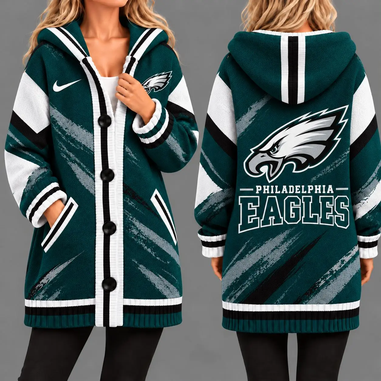 Philadelphia Eagles | Premium NFL Team Pride Oversized Cardigan NY