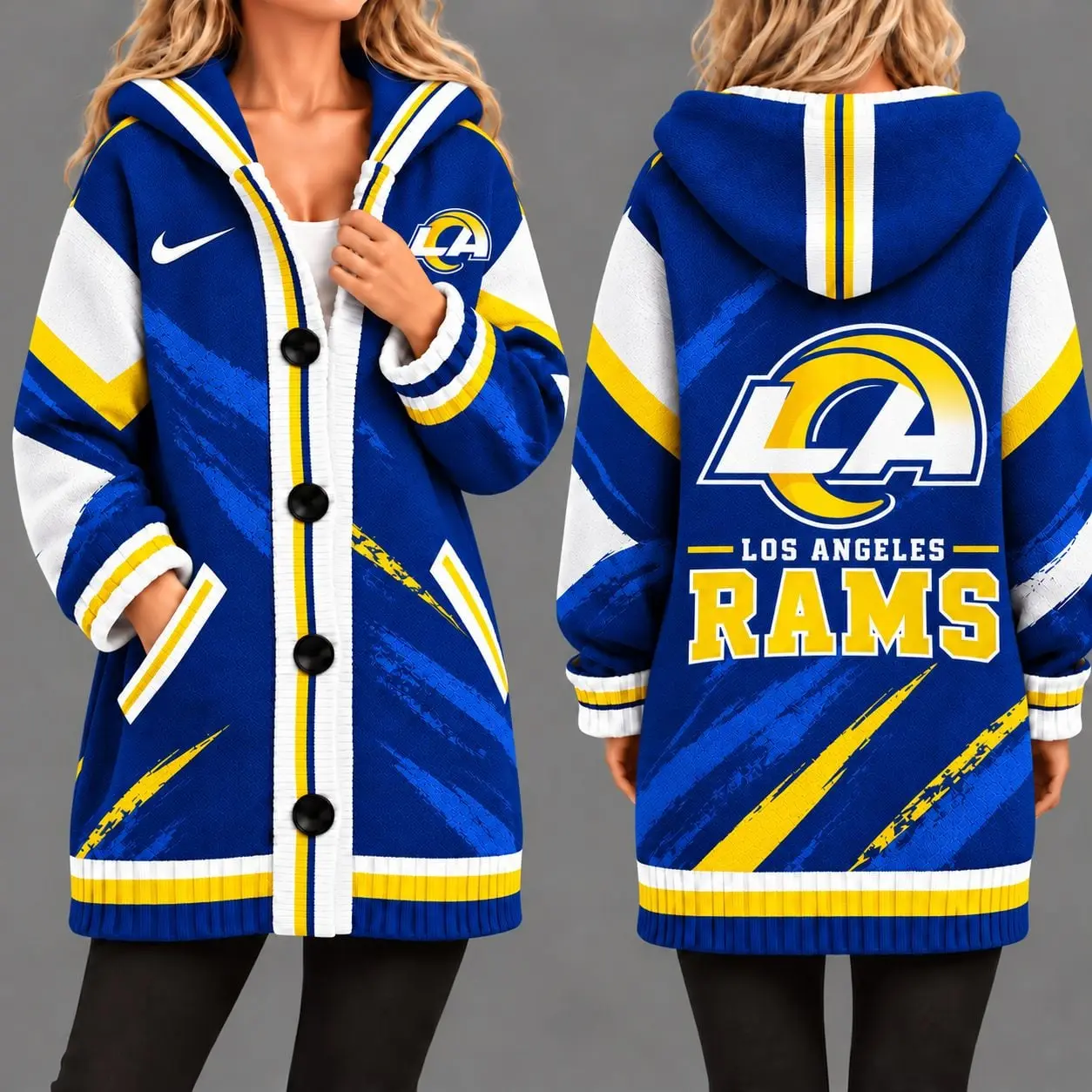 Los Angeles Rams | Premium NFL Team Pride Oversized Cardigan NY