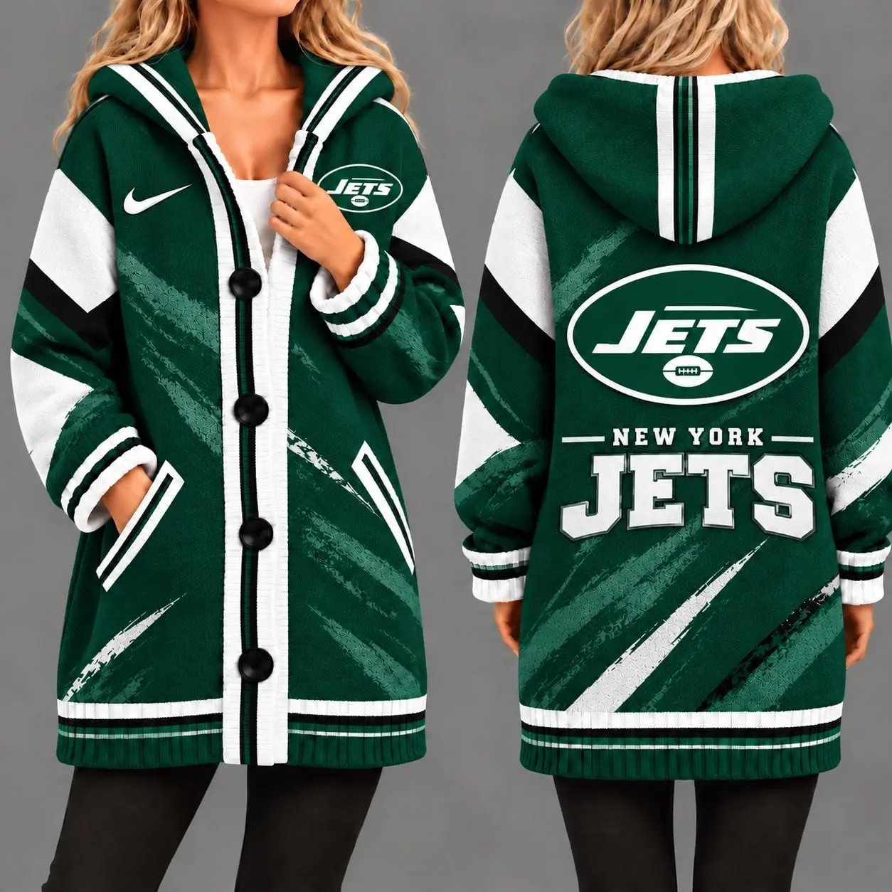 New York Jets | Premium NFL Team Pride Oversized Cardigan NY