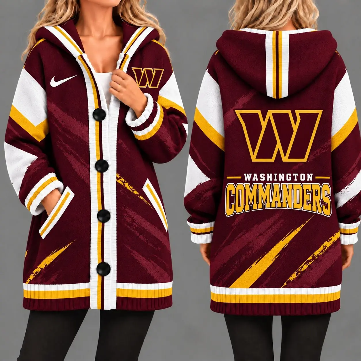 Washington Commanders | Premium NFL Team Pride Oversized Cardigan NY