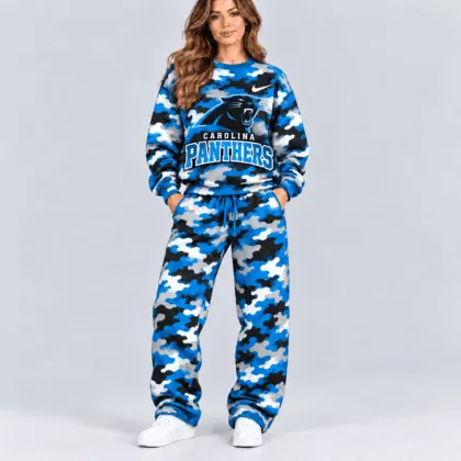 Carolina Panthers | Premium NFL Signature Streetwear Camouflage Jogger Set NTH1