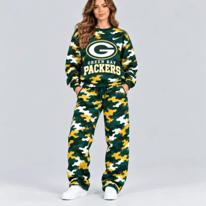 Green Bay Packers | Premium NFL Signature Streetwear Camouflage Jogger Set NTH1