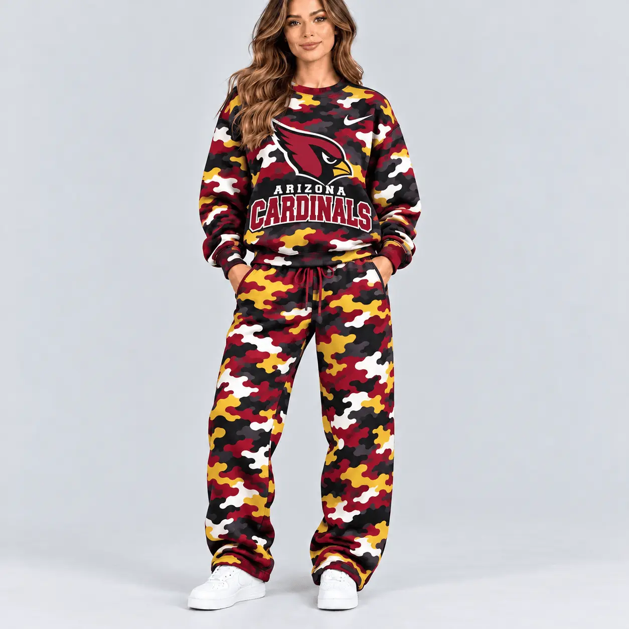 Arizona Cardinals | Premium NFL Signature Streetwear Camouflage Jogger Set NTH1