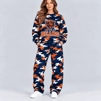 Chicago Bears | Premium NFL Signature Streetwear Camouflage Jogger Set NTH1