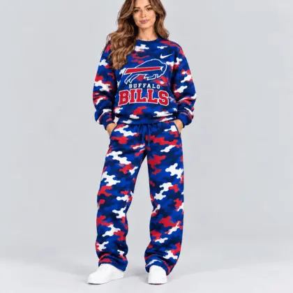 Buffalo Bills | Premium NFL Signature Streetwear Camouflage Jogger Set NTH1