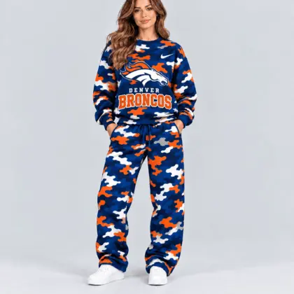 Denver Broncos | Premium NFL Signature Streetwear Camouflage Jogger Set NTH1