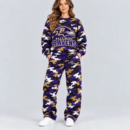 Baltimore Ravens | Premium NFL Signature Streetwear Camouflage Jogger Set NTH1