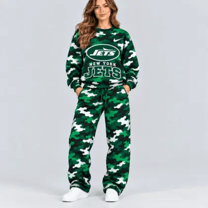 New York Jets | Premium NFL Signature Streetwear Camouflage Jogger Set NTH1