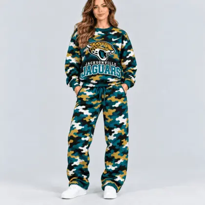 Jacksonville Jaguars | Premium NFL Signature Streetwear Camouflage Jogger Set NTH1