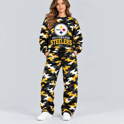 Pittsburgh Steelers | Premium NFL Signature Streetwear Camouflage Jogger Set NTH1