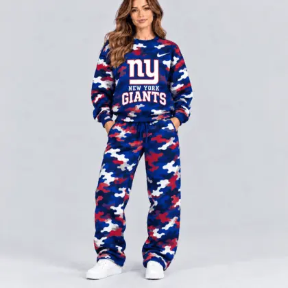 New York Giants | Premium NFL Signature Streetwear Camouflage Jogger Set NTH1