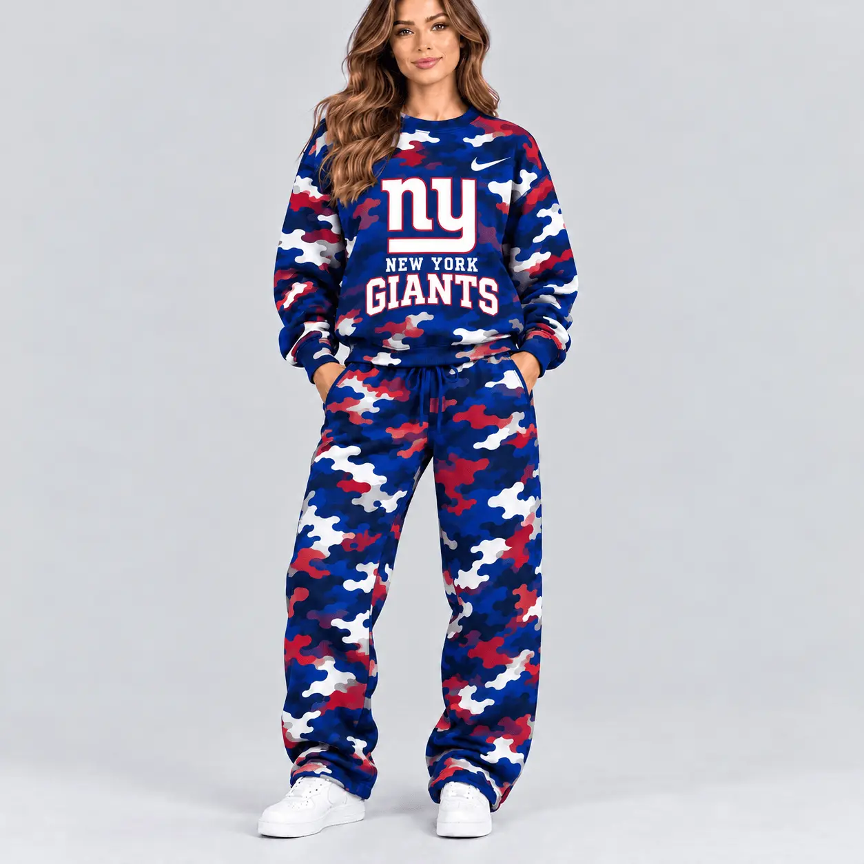 New York Giants | Premium NFL Signature Streetwear Camouflage Jogger Set NTH1