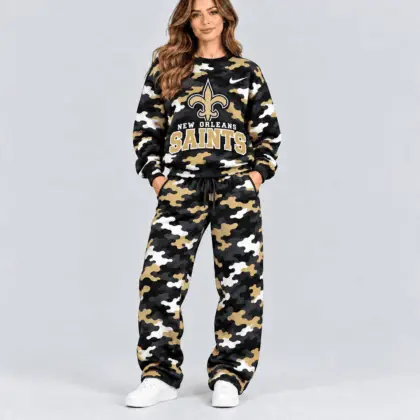New Orleans Saints | Premium NFL Signature Streetwear Camouflage Jogger Set NTH1