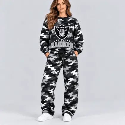 Las Vegas Raiders | Premium NFL Signature Streetwear Camouflage Jogger Set NTH1