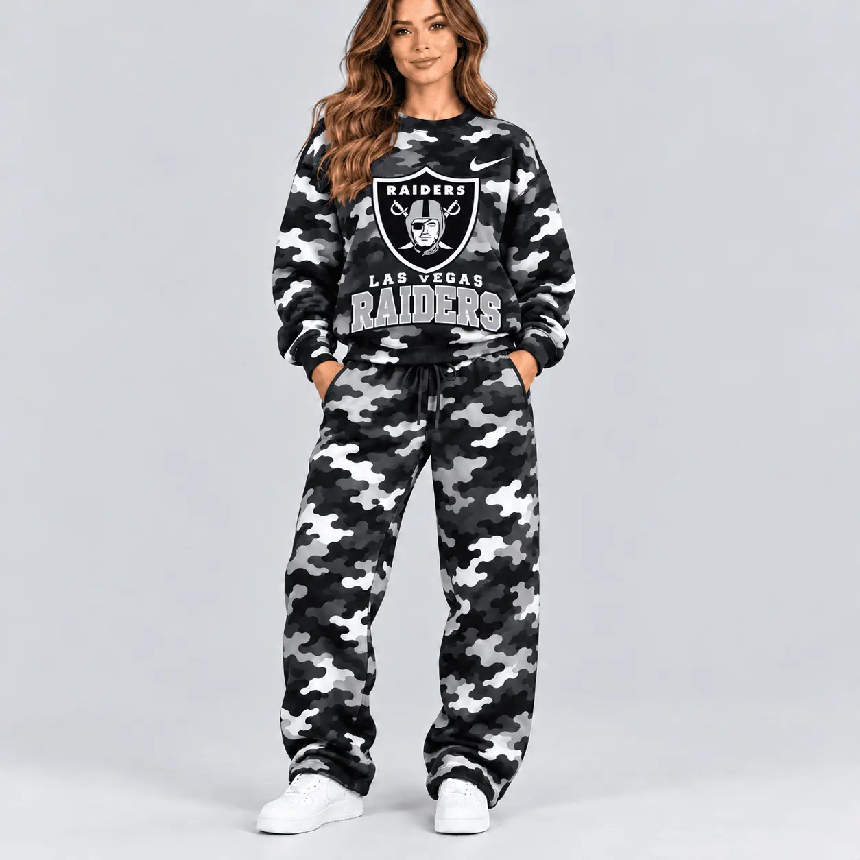 Las Vegas Raiders | Premium NFL Signature Streetwear Camouflage Jogger Set NTH1