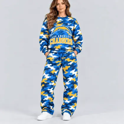 Los Angeles Chargers | Premium NFL Signature Streetwear Camouflage Jogger Set NTH1
