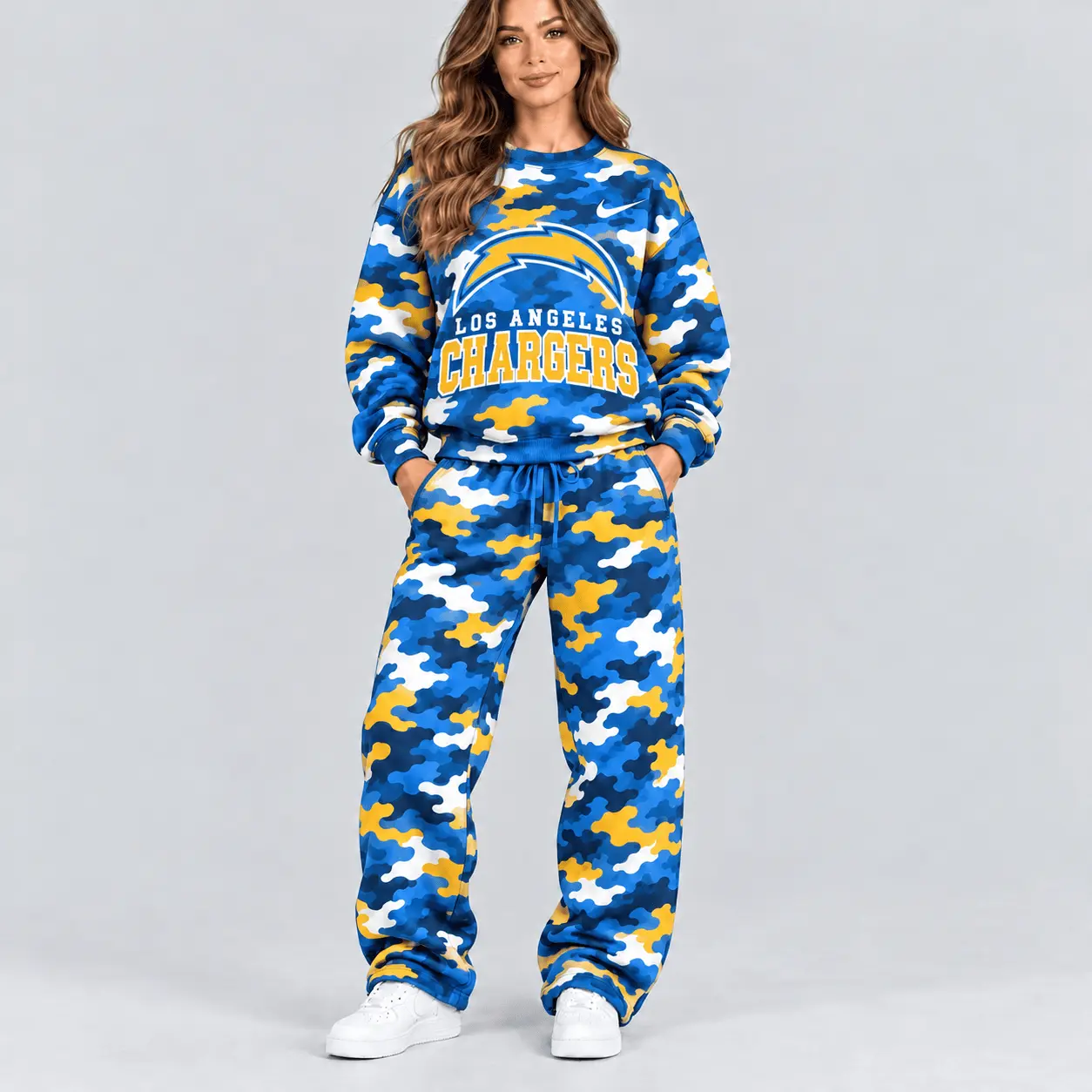 Los Angeles Chargers | Premium NFL Signature Streetwear Camouflage Jogger Set NTH1