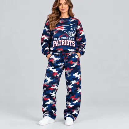 New England Patriots | Premium NFL Signature Streetwear Camouflage Jogger Set NTH1