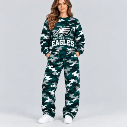 Philadelphia Eagles | Premium NFL Signature Streetwear Camouflage Jogger Set NTH1