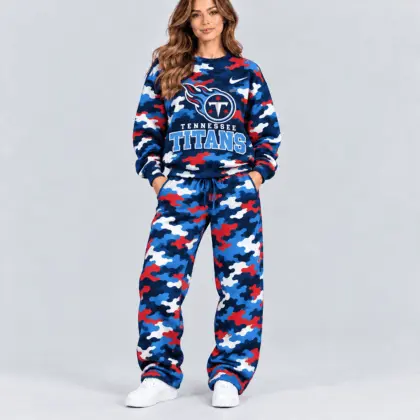 Tennessee Titans | Premium NFL Signature Streetwear Camouflage Jogger Set NTH1