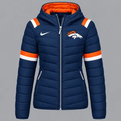 Denver Broncos | Premium NFL Team Pride Split-Panel Hooded Puffer Jacket NY