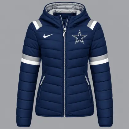 Dallas Cowboys | Premium NFL Team Pride Split-Panel Hooded Puffer Jacket NY