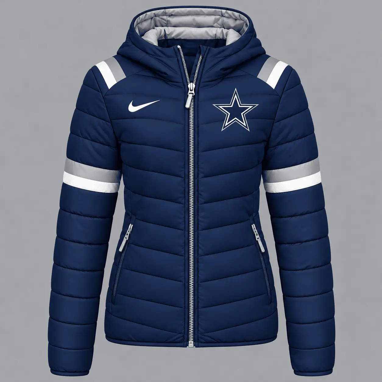 Dallas Cowboys | Premium NFL Team Pride Split-Panel Hooded Puffer Jacket NY