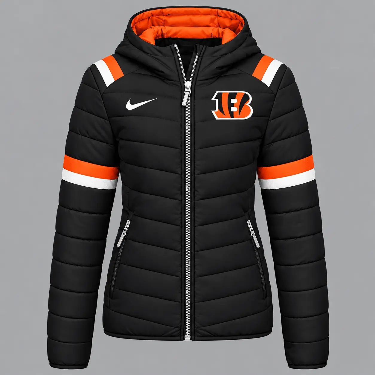 Cincinnati Bengals | Premium NFL Team Pride Split-Panel Hooded Puffer Jacket NY