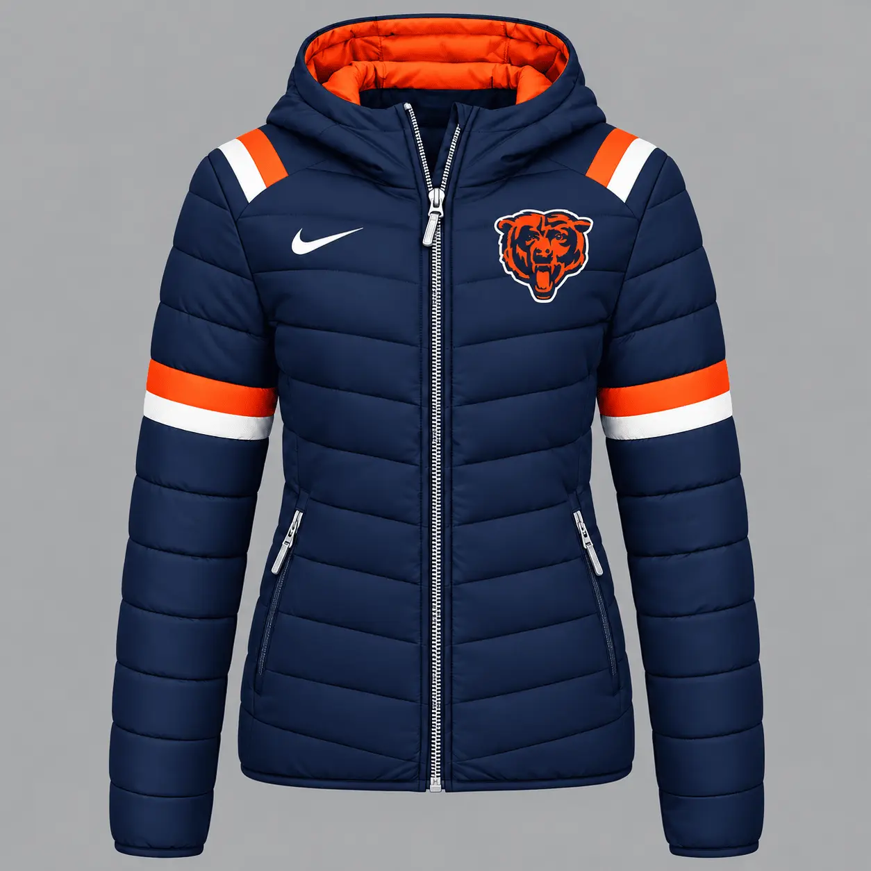 Chicago Bears | Premium NFL Team Pride Split-Panel Hooded Puffer Jacket NY