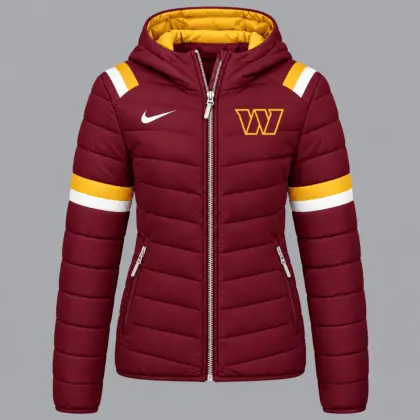 Washington Commanders | Premium NFL Team Pride Split-Panel Hooded Puffer Jacket NY