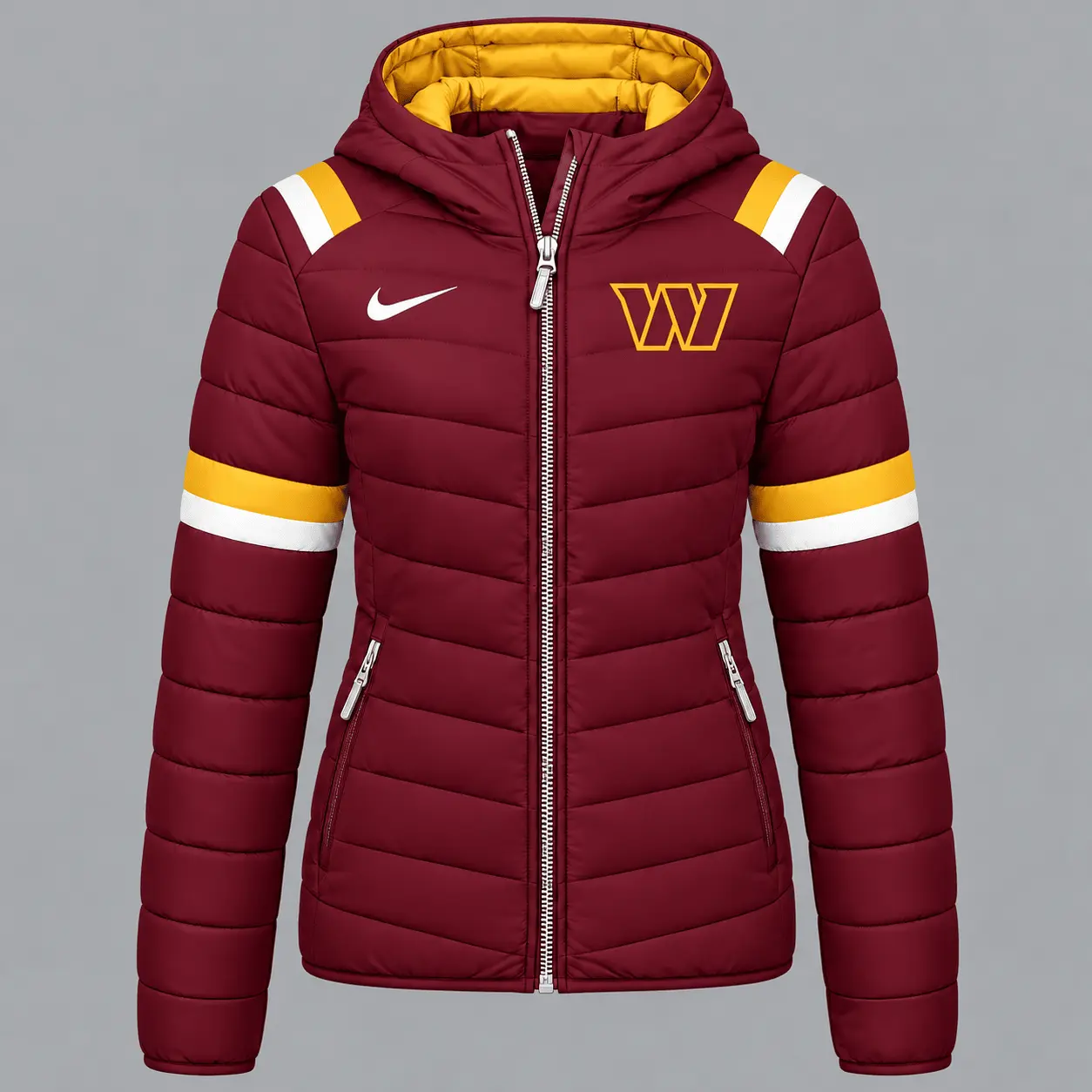 Washington Commanders | Premium NFL Team Pride Split-Panel Hooded Puffer Jacket NY