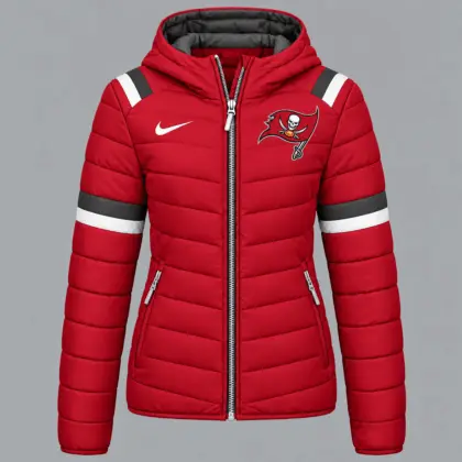Tampa Bay Buccaneers | Premium NFL Team Pride Split-Panel Hooded Puffer Jacket NY