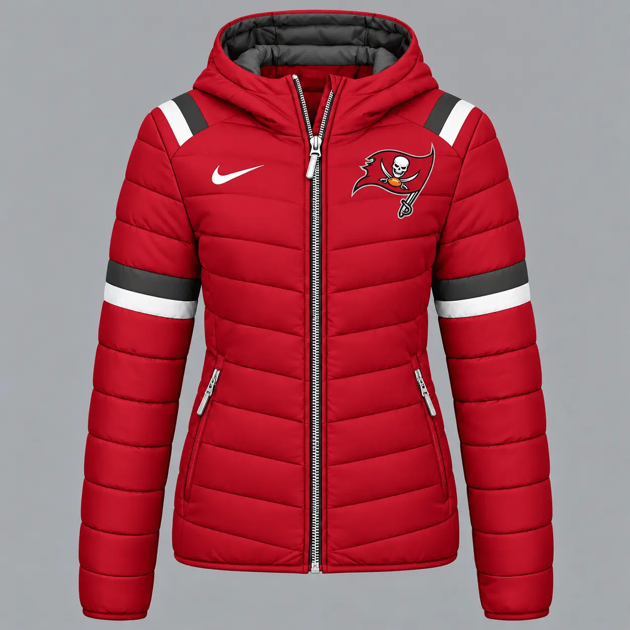 Tampa Bay Buccaneers | Premium NFL Team Pride Split-Panel Hooded Puffer Jacket NY