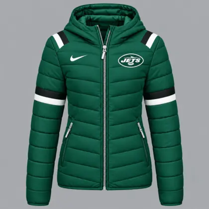 New York Jets | Premium NFL Team Pride Split-Panel Hooded Puffer Jacket NY