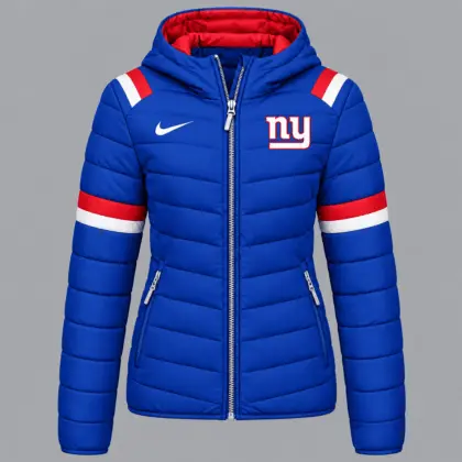 New York Giants | Premium NFL Team Pride Split-Panel Hooded Puffer Jacket NY