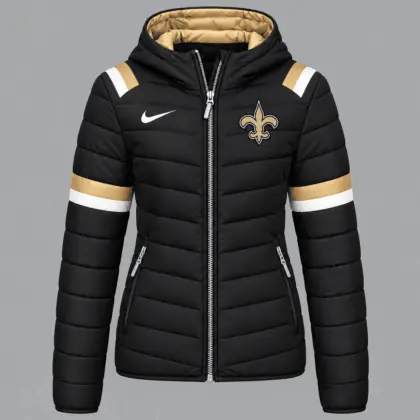 New Orleans Saints | Premium NFL Team Pride Split-Panel Hooded Puffer Jacket NY
