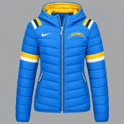 Los Angeles Chargers | Premium NFL Team Pride Split-Panel Hooded Puffer Jacket NY