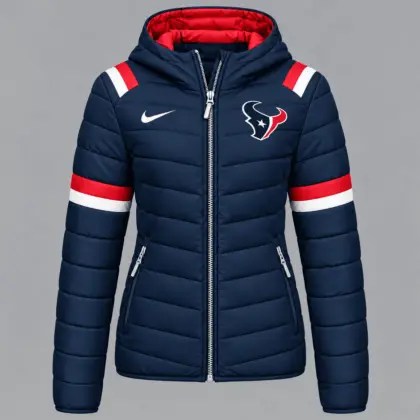 Houston Texans | Premium NFL Team Pride Split-Panel Hooded Puffer Jacket NY
