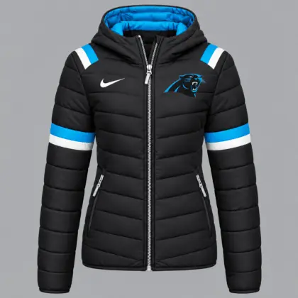 Carolina Panthers | Premium NFL Team Pride Split-Panel Hooded Puffer Jacket NY