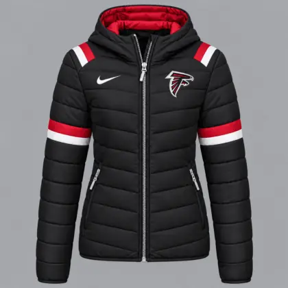 Atlanta Falcons | Premium NFL Team Pride Split-Panel Hooded Puffer Jacket NY